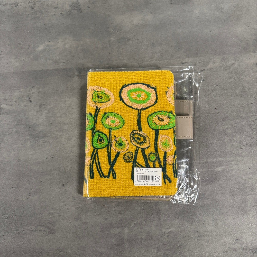 Hobonichi Techo A6 Cover Mina Perhonen "Path" Flower Floral Yellow Green Beige